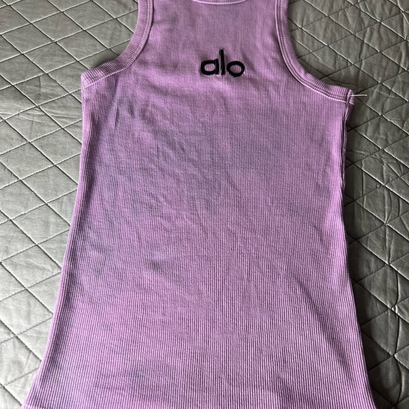 Alo Lavender Ribbed Tank Top - Picture 2 of 7